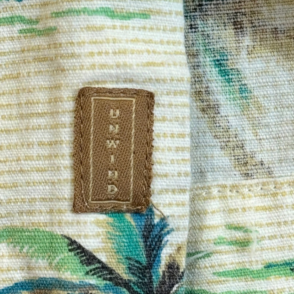Joe Marlin Shirt Men's 3XLT Beige Palm Tree Print Short Sleeve Button Up - Picture 8 of 14